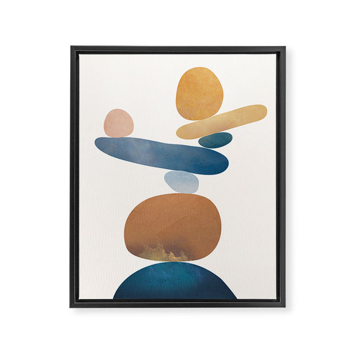 Balancing Stones 28 Framed Canvas Print Gallery Image 1