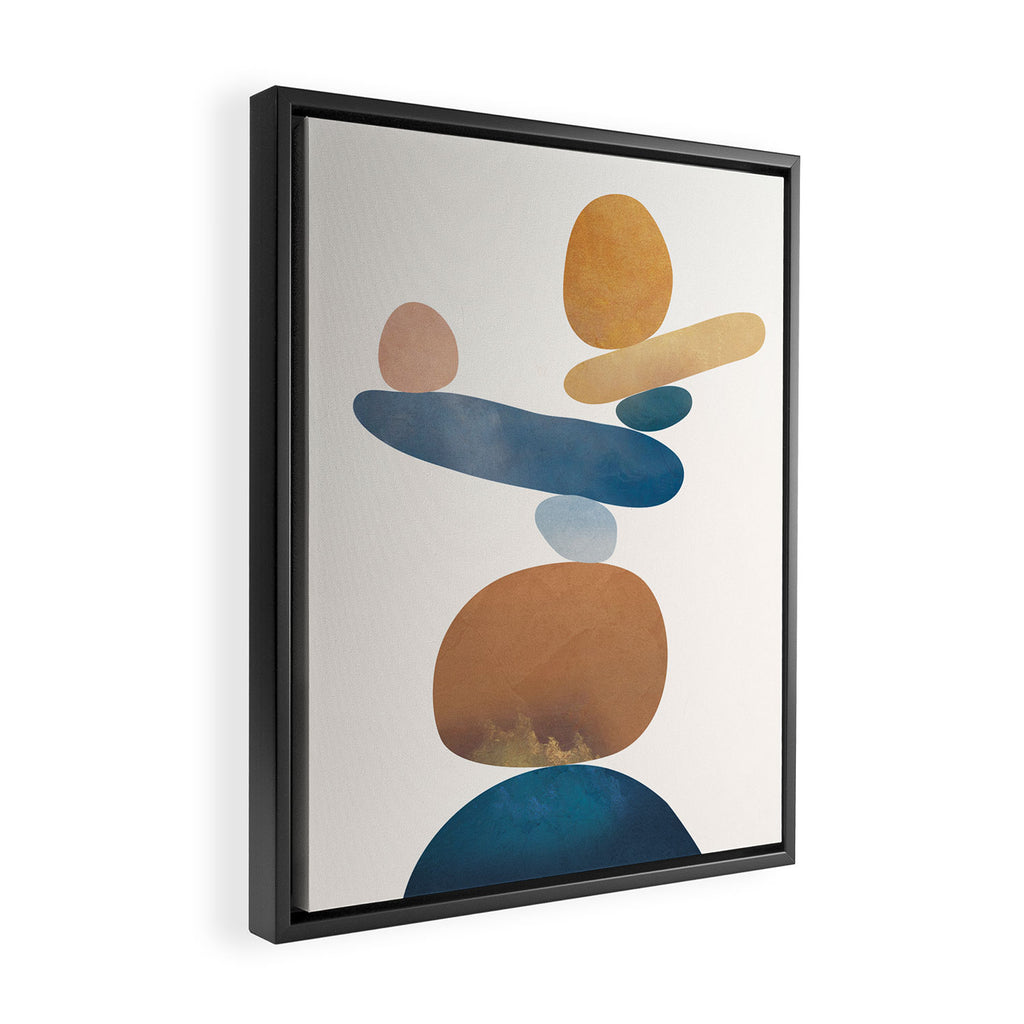 Balancing Stones 28 Framed Canvas Print Gallery Image 2