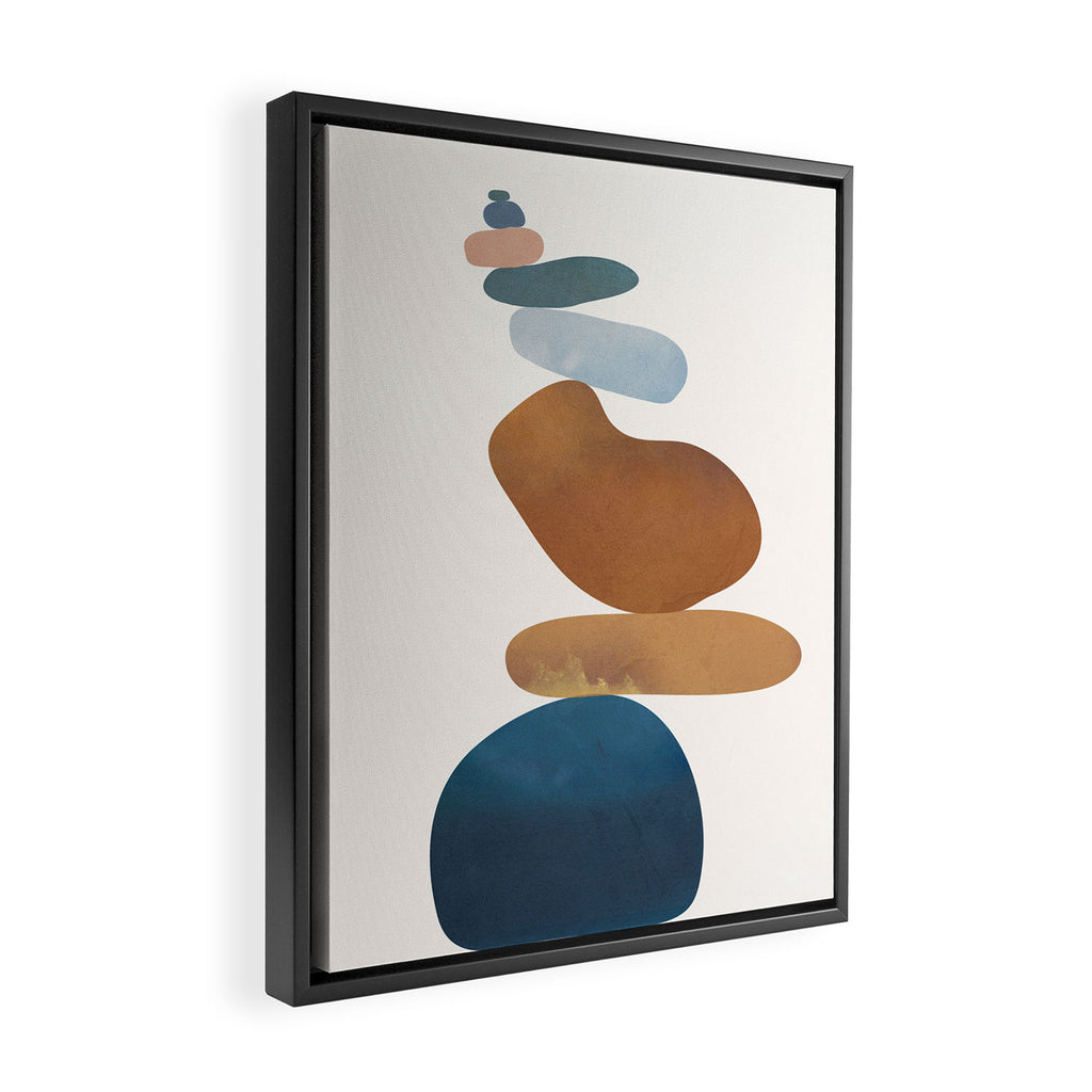 Balancing Stones 30 Framed Canvas Print Gallery Image 2