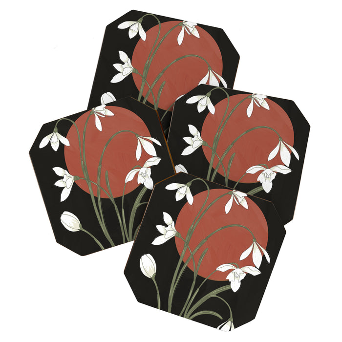 Beautiful Snowdrop Flowers 1 Coaster Gallery Image 1