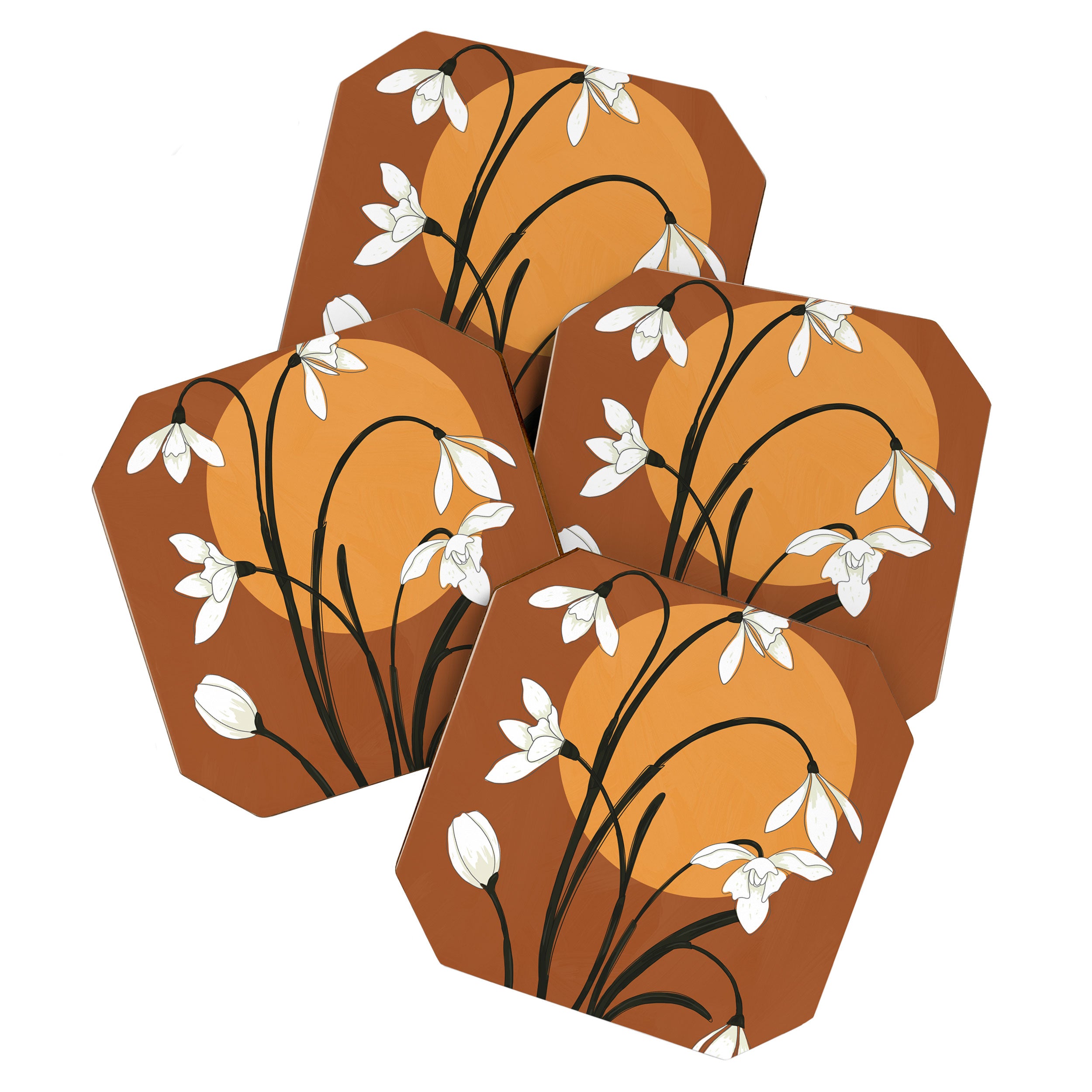 Beautiful Snowdrop Flowers 2 Coaster Gallery Image 1
