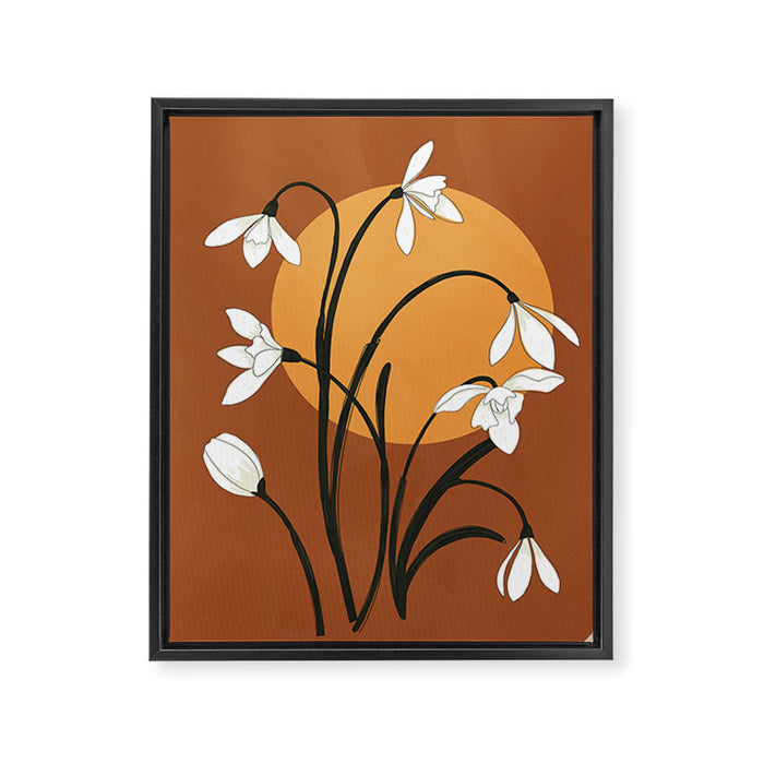 Beautiful Snowdrop Flowers 2 Framed Canvas Print Gallery Image 1