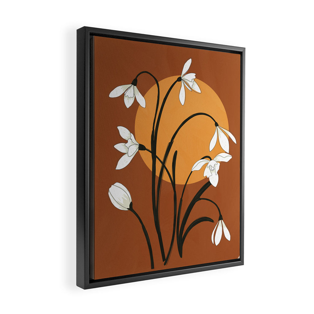 Beautiful Snowdrop Flowers 2 Framed Canvas Print Gallery Image 2