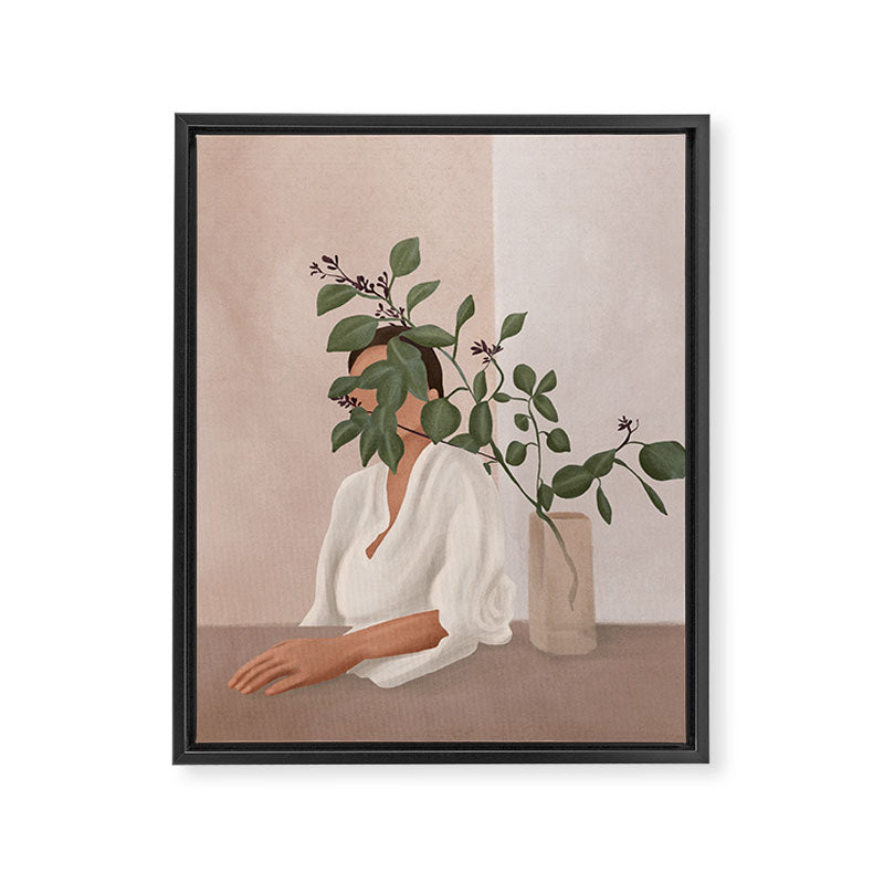 Behind the Leaves Framed Canvas Print Gallery Image 6