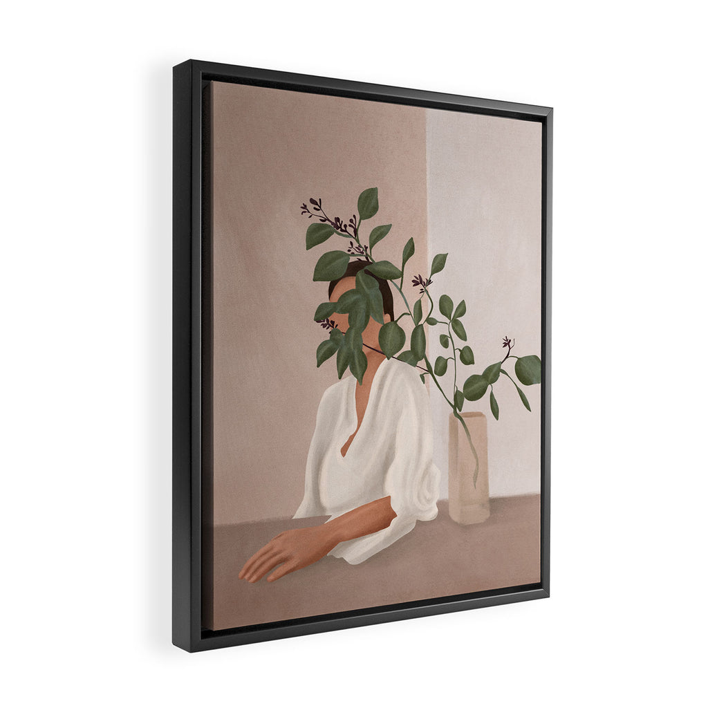 Behind the Leaves Framed Canvas Print Gallery Image 2