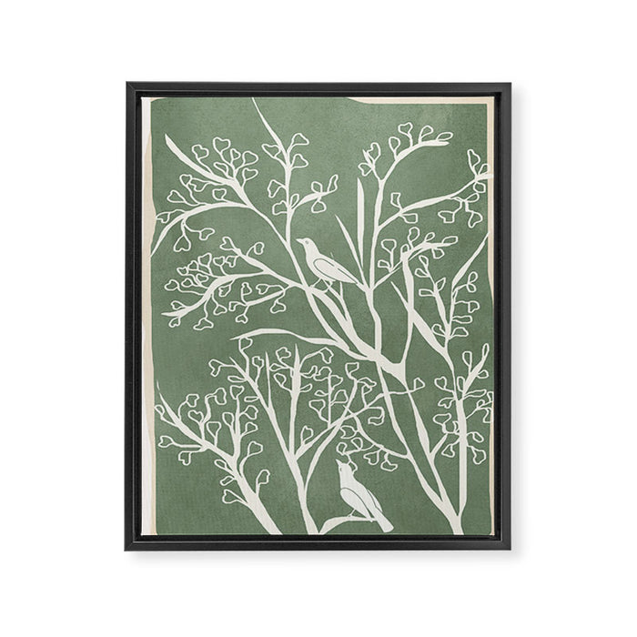 Birds on Branches 02 Framed Canvas Print Gallery Image 1