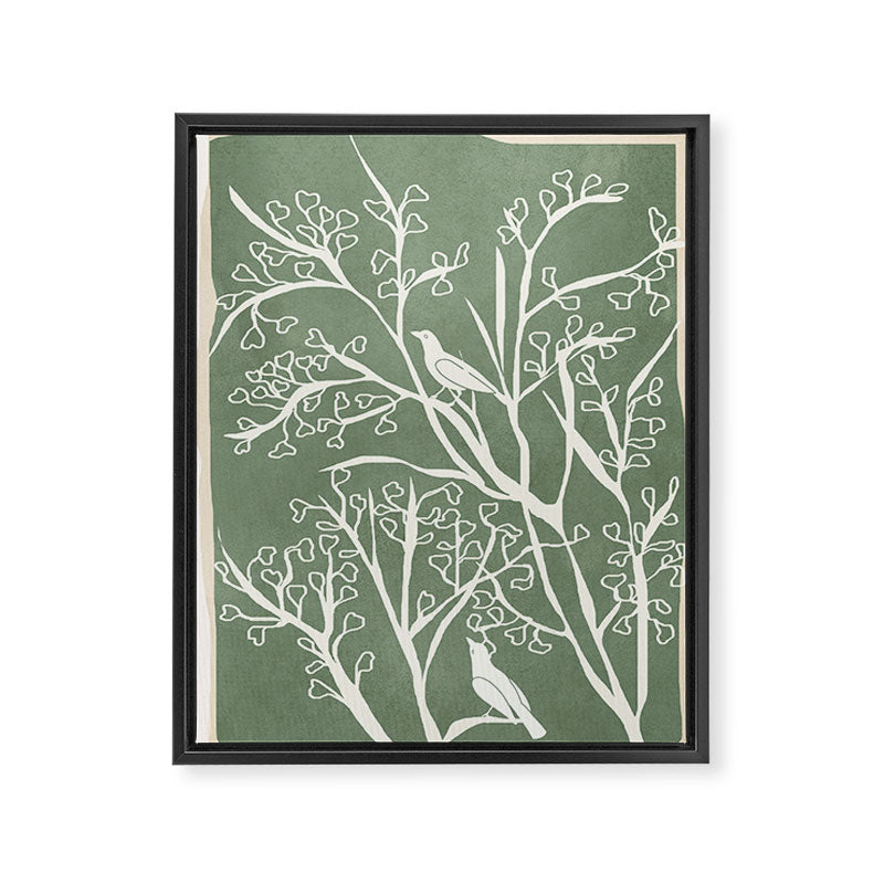 Birds on Branches 02 Framed Canvas Print Gallery Image 8