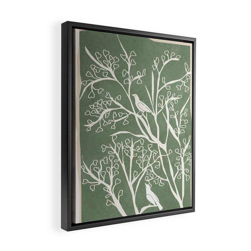 Birds on Branches 02 Framed Canvas Print Gallery Image 2
