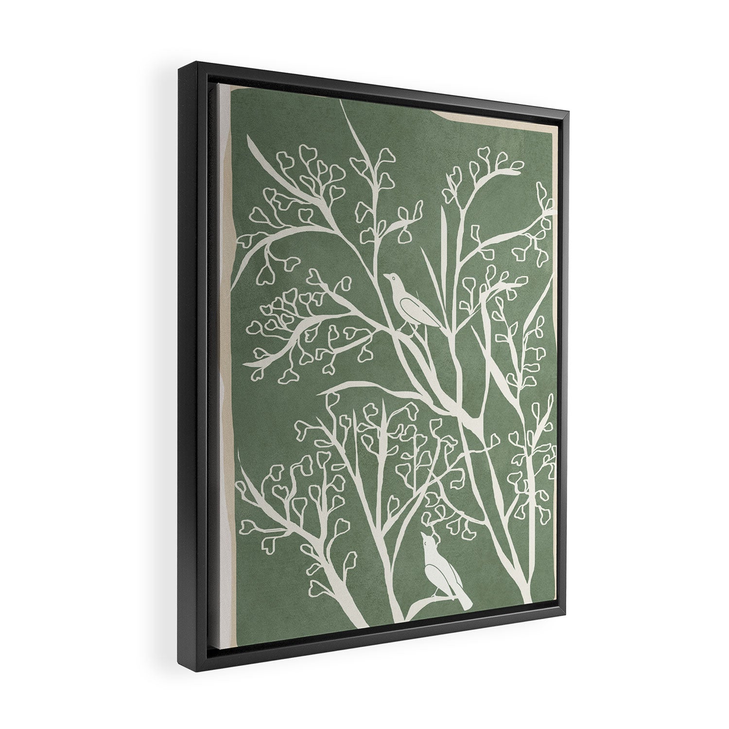 Birds on Branches 02 Framed Canvas Print Gallery Image 2