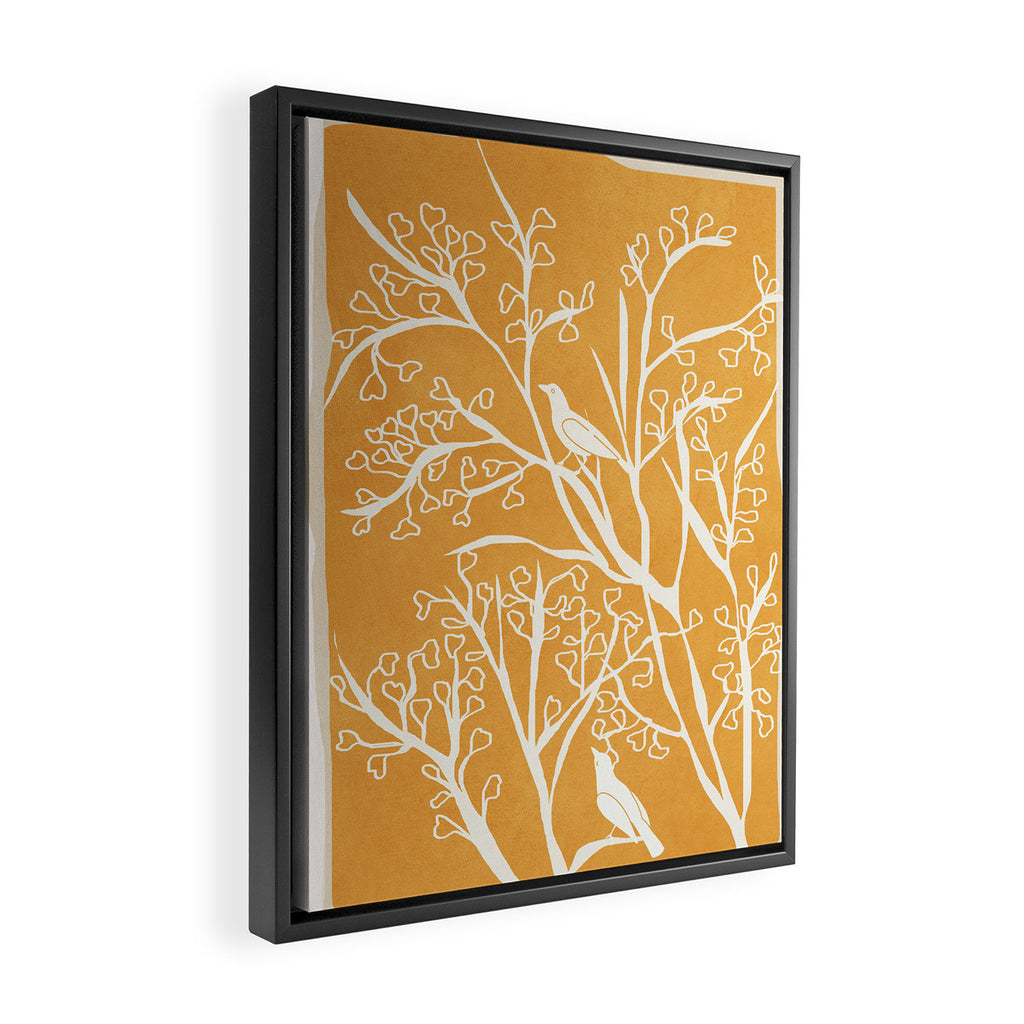 Birds on Branches 03 Framed Canvas Print Gallery Image 2