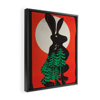 Black Rabbit 3 Framed Canvas Print Gallery Image 2