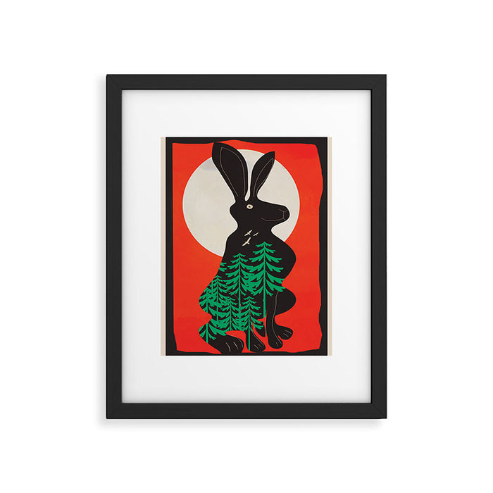 Black Rabbit 3 Framed Art Print Gallery Image 1