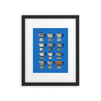Blue Moka Framed Art Print Gallery Image 5