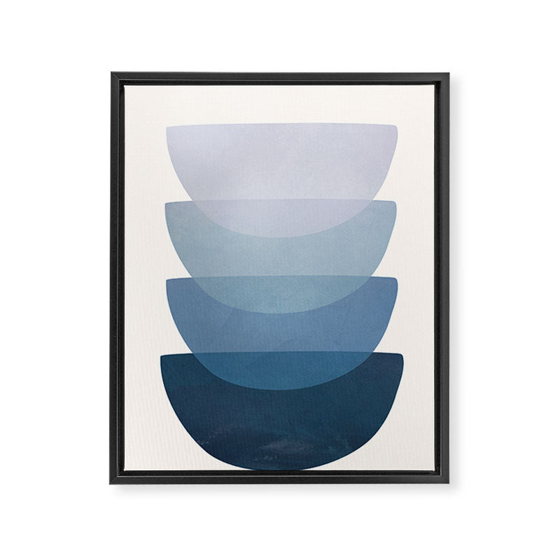 Blue Stack 01 Framed Canvas Print Gallery Image 6