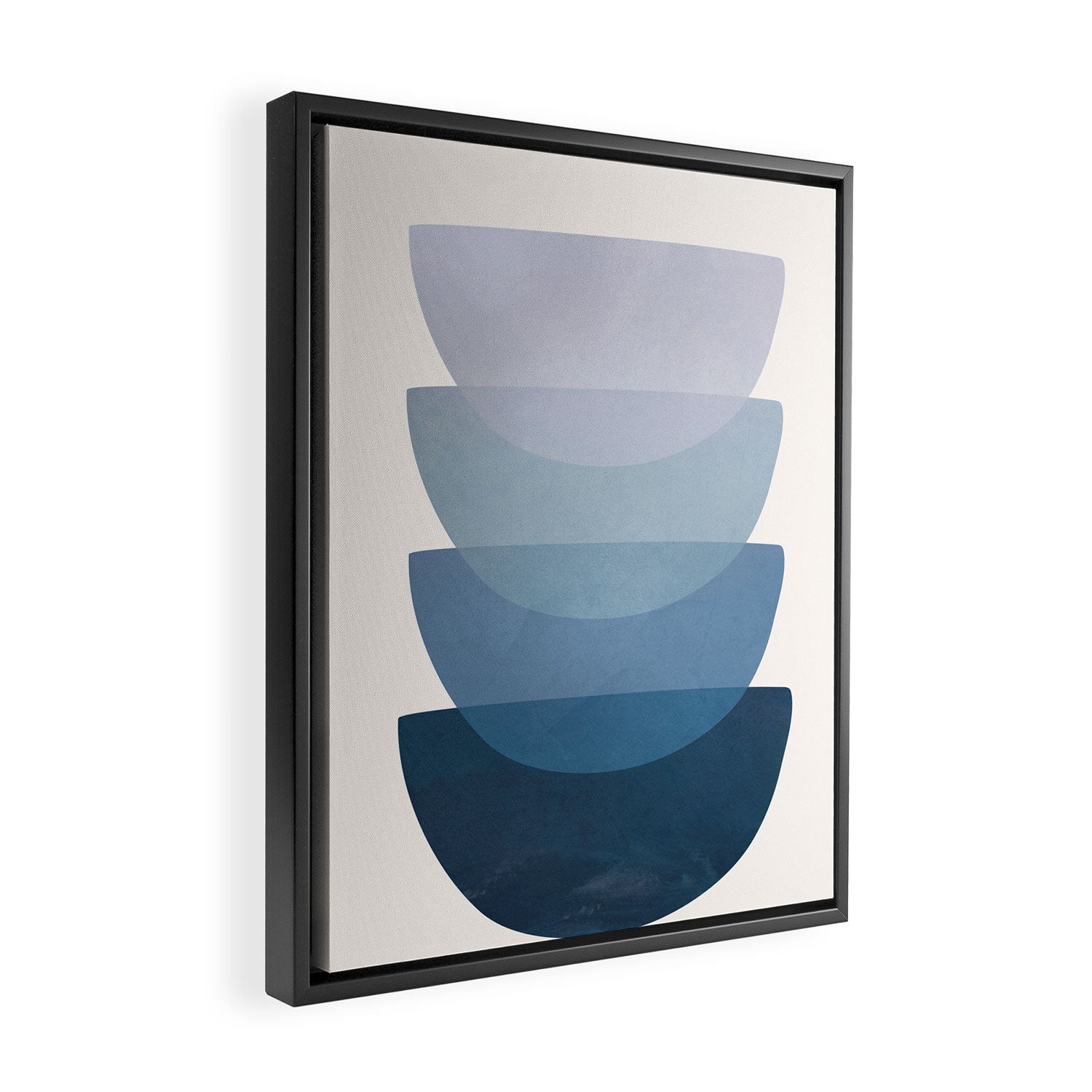 Blue Stack 01 Framed Canvas Print Gallery Image 2