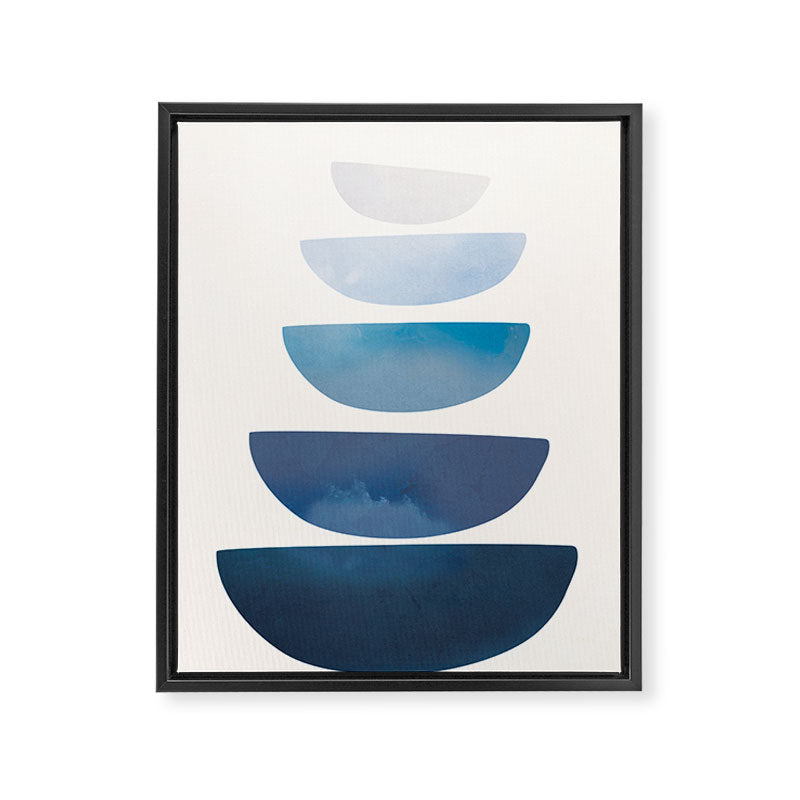 Blue Stack 02 Framed Canvas Print Gallery Image 6