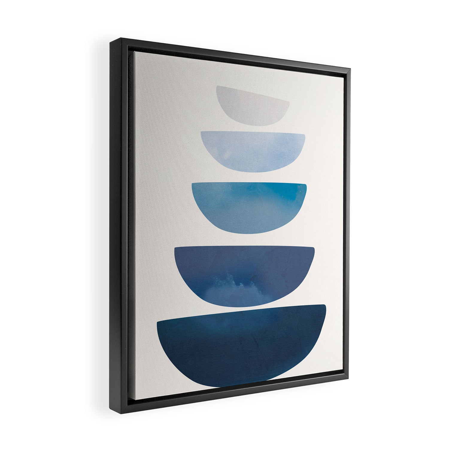 Blue Stack 02 Framed Canvas Print Gallery Image 2