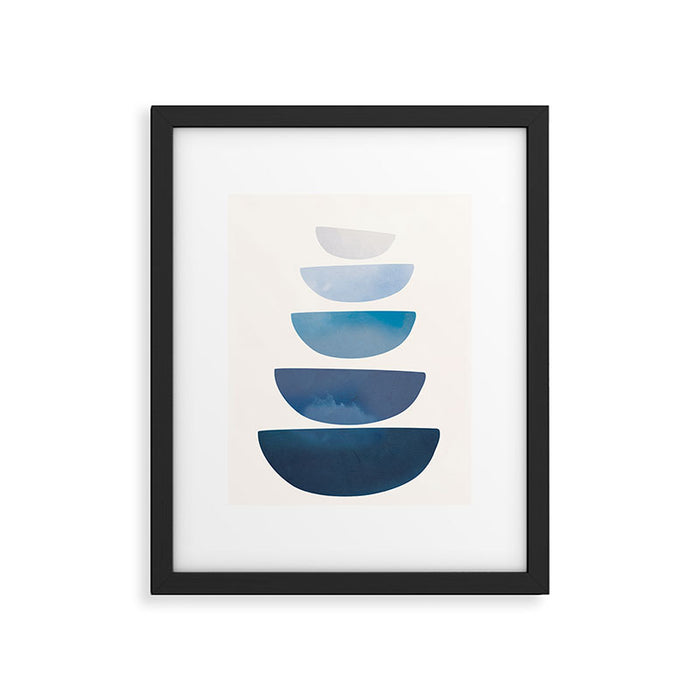 Blue Stack 02 Framed Art Print Gallery Image 1