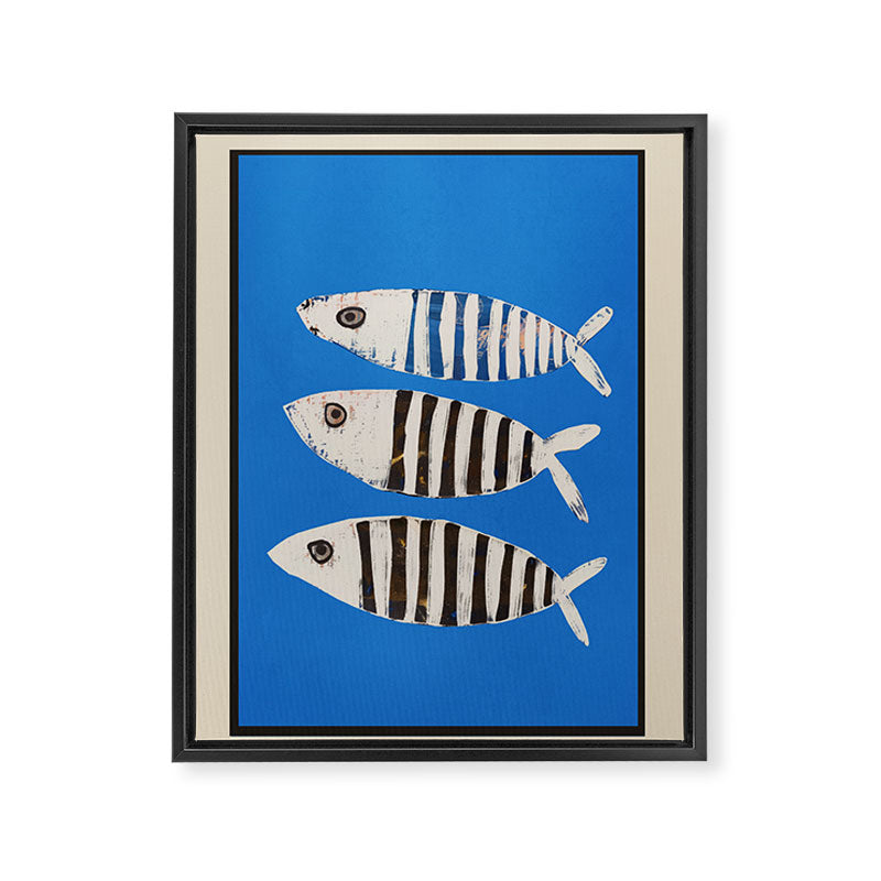 Bold Stripes Beneath the Surface Framed Canvas Print Gallery Image 6