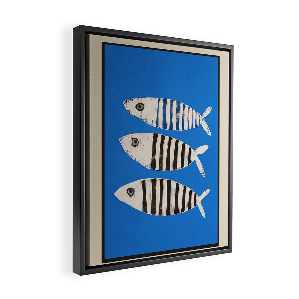 Bold Stripes Beneath the Surface Framed Canvas Print Gallery Image 2