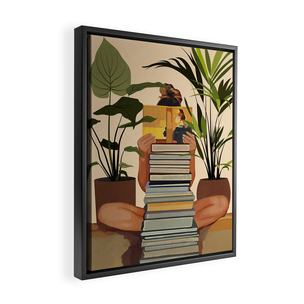 Book Lover Framed Canvas Print Gallery Image 2