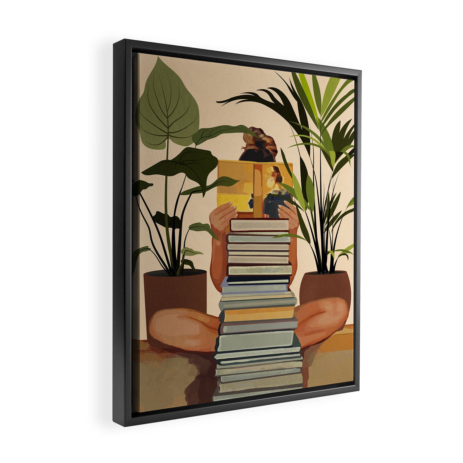 Book Lover Framed Canvas Print Gallery Image 2