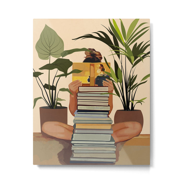 Book Lover Metal Print Gallery Image 1