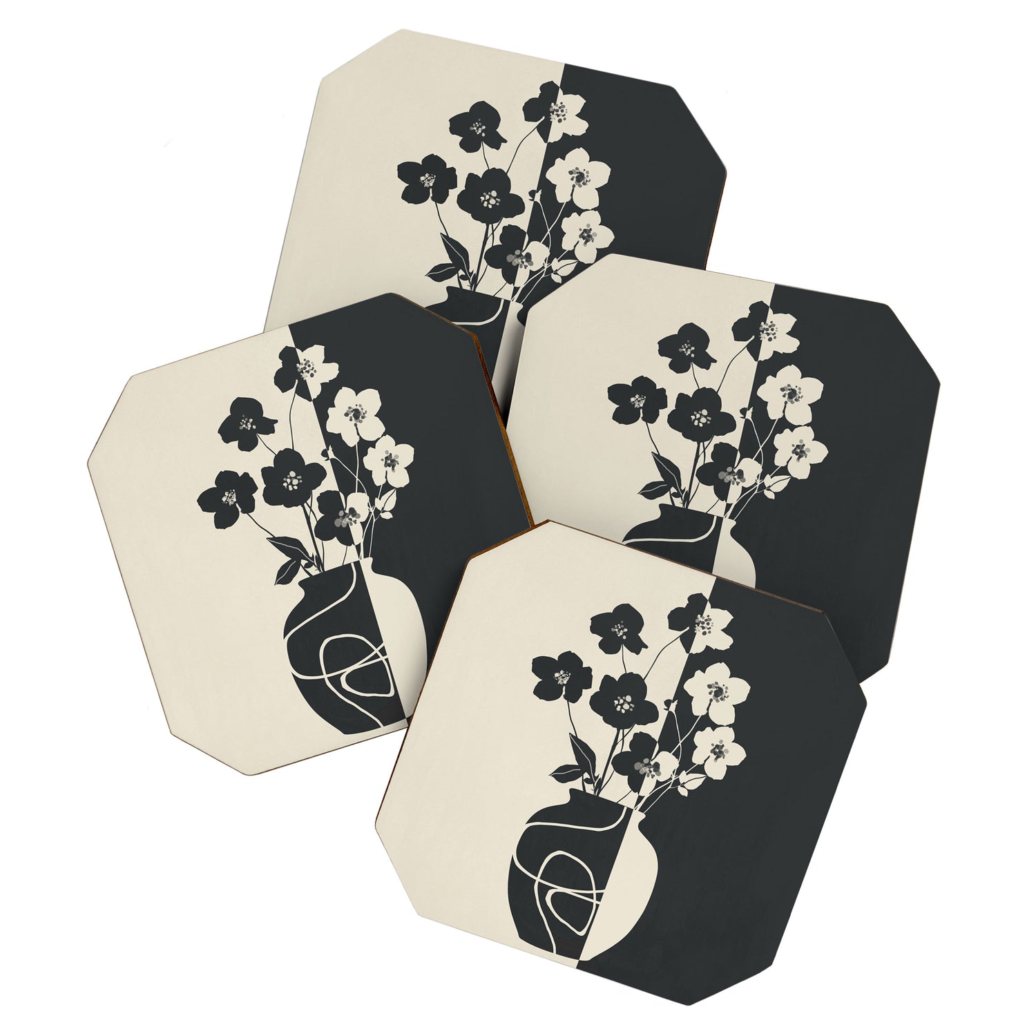 Botanical Contrast 1 Coaster Gallery Image 1