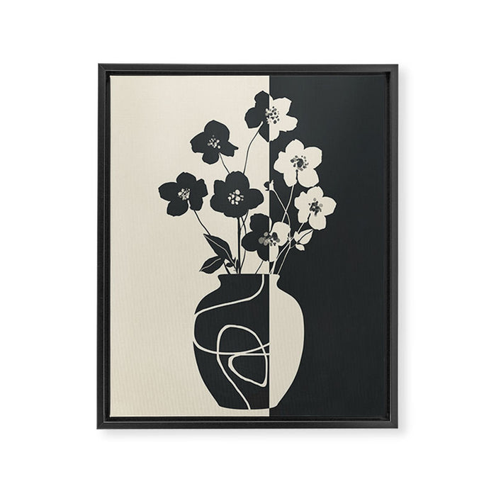 Botanical Contrast 1 Framed Canvas Print Gallery Image 1