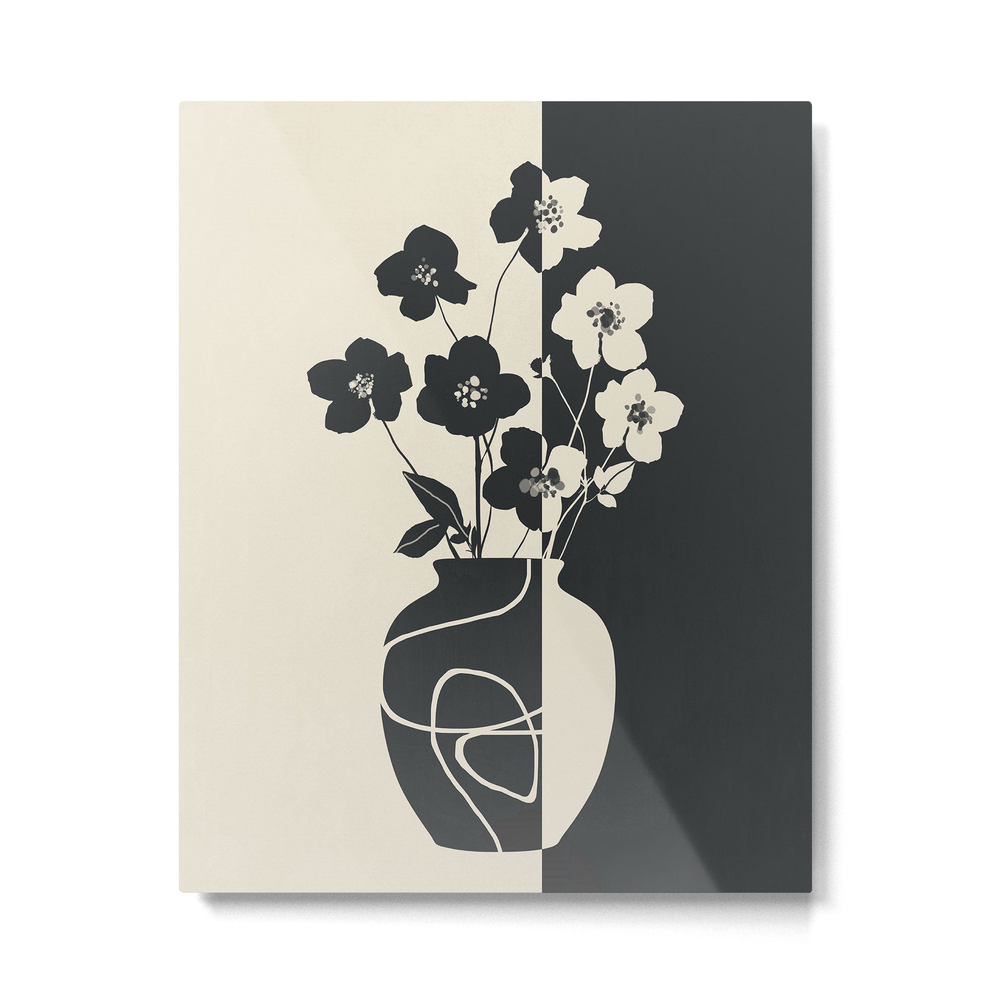 Botanical Contrast 1 Metal Print Gallery Image 6
