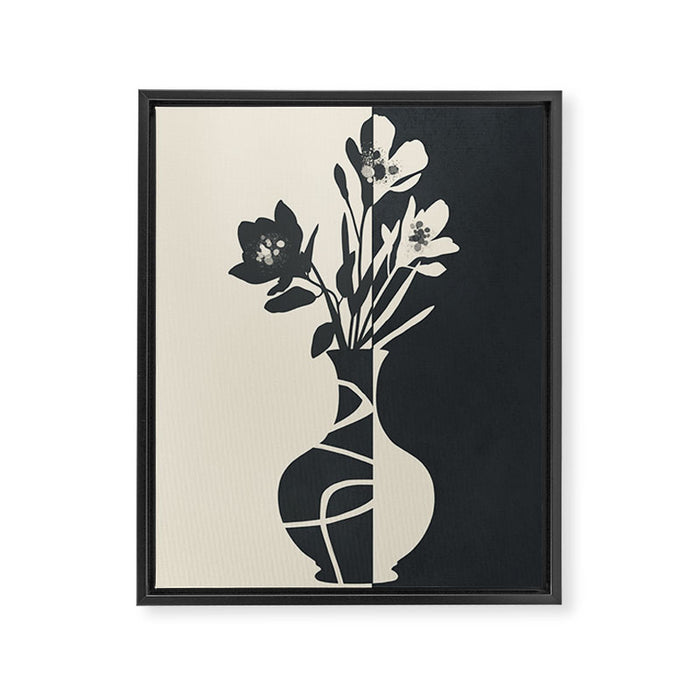 Botanical Contrast 2 Framed Canvas Print Gallery Image 1