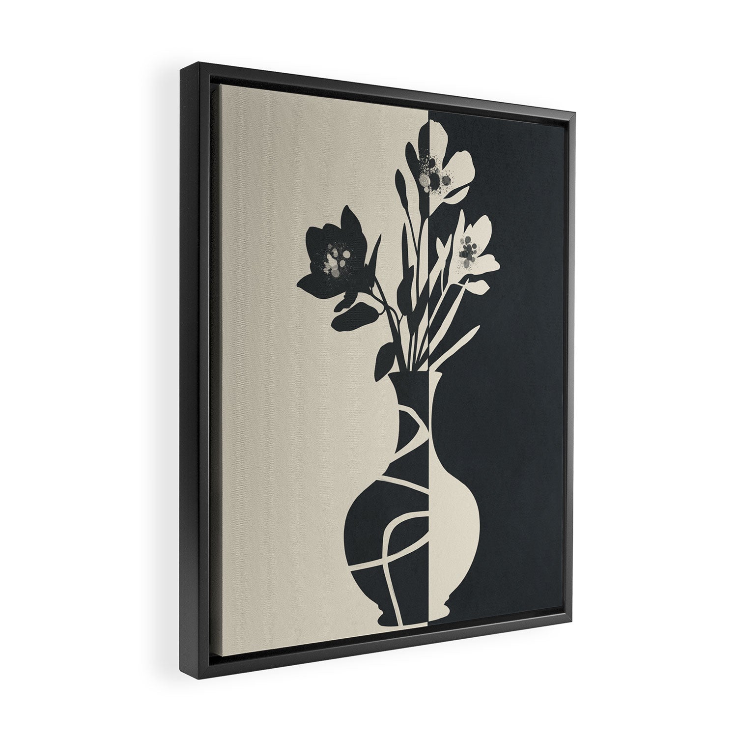 Botanical Contrast 2 Framed Canvas Print Gallery Image 2