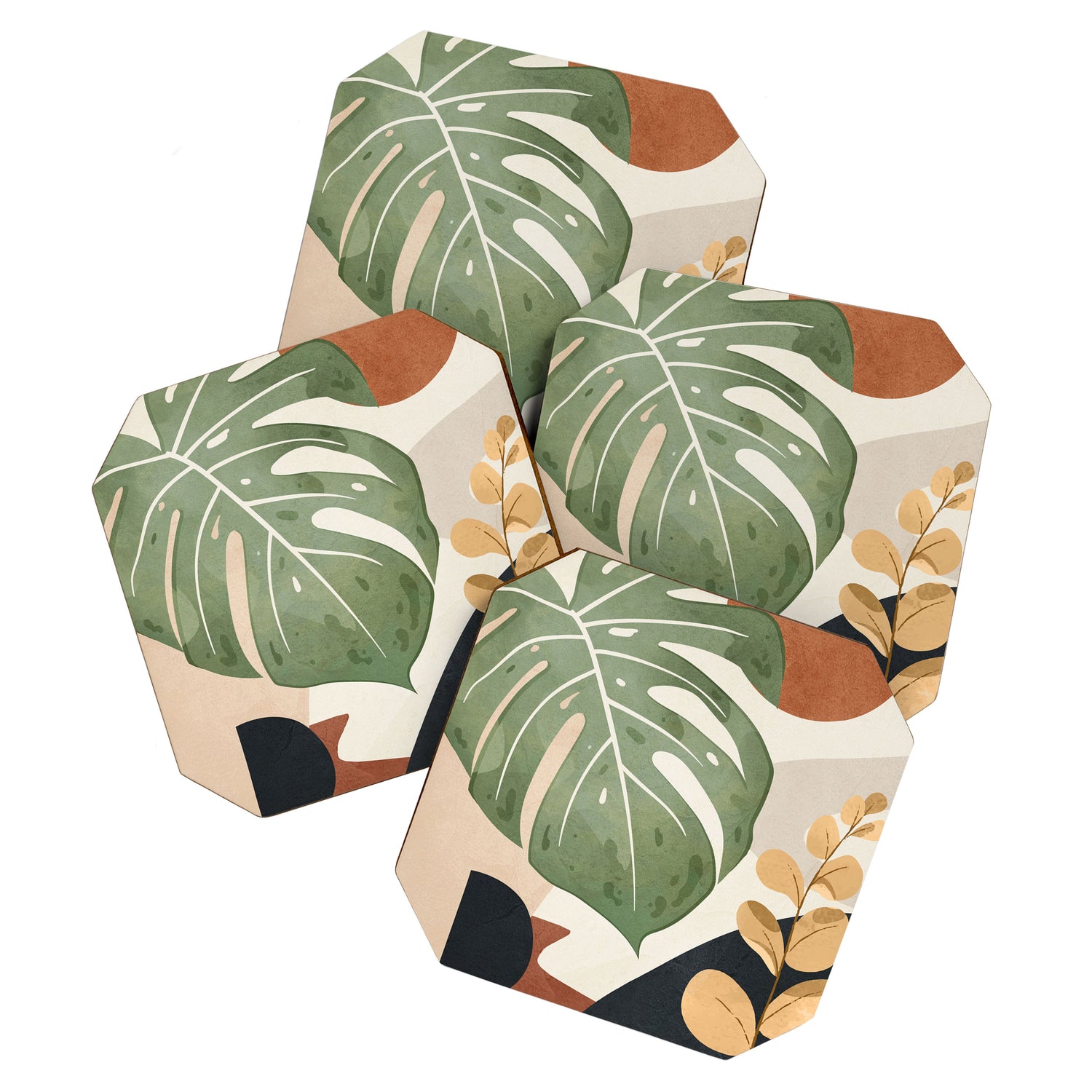 Branches and Leaves in an Abstraction 01 Coaster Gallery Image 1