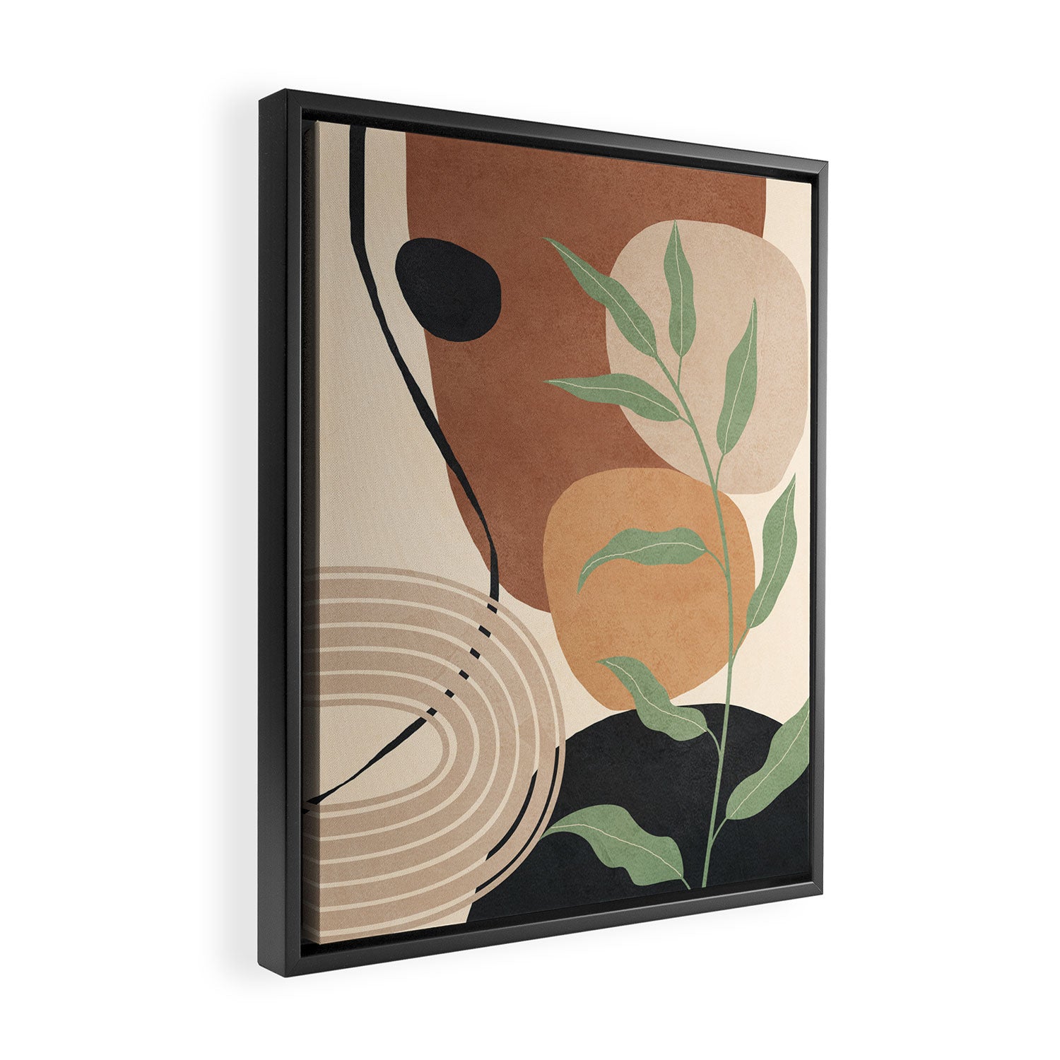 Branches in an abstract setting 02 Framed Canvas Print Gallery Image 2