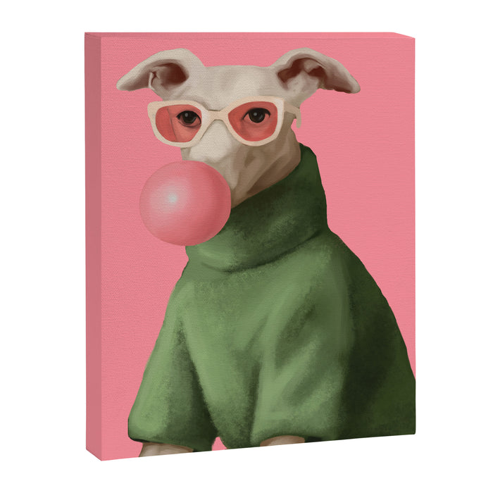 Bubblegum Pup Canvas Print Gallery Image 1