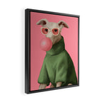 Bubblegum Pup Framed Canvas Print Gallery Image 2
