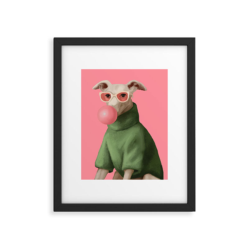Bubblegum Pup Framed Art Print Gallery Image 5
