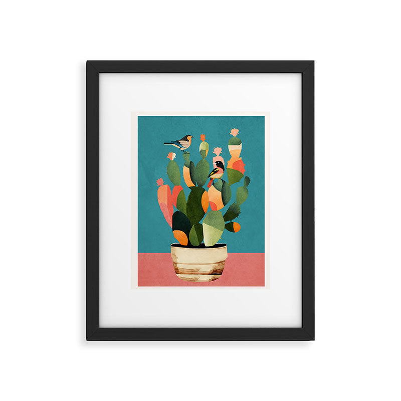 Cactus and  Birds 2 Framed Art Print Gallery Image 5