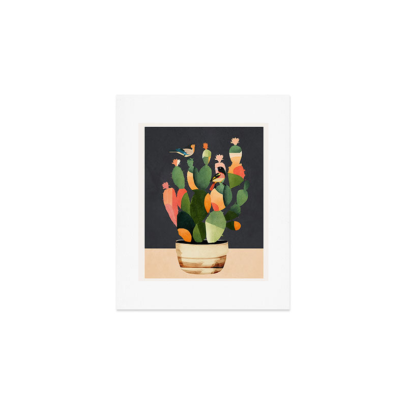 Cactus and Birds 4 Art Print Gallery Image 1