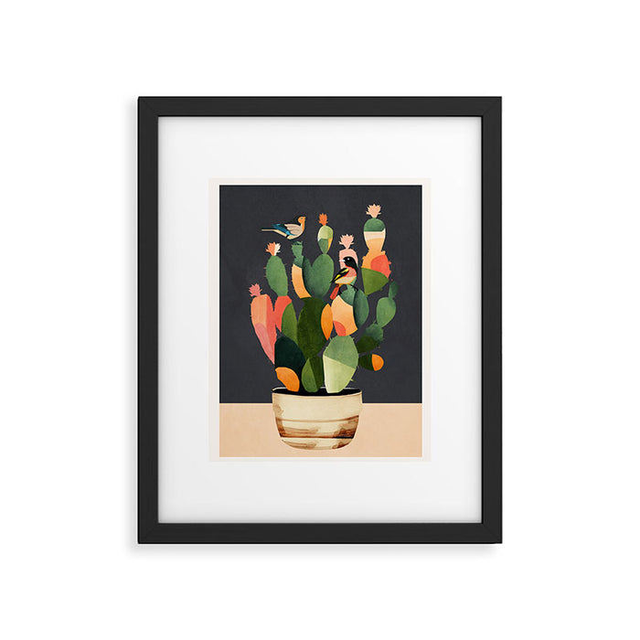 Cactus and Birds 4 Framed Art Print Gallery Image 1