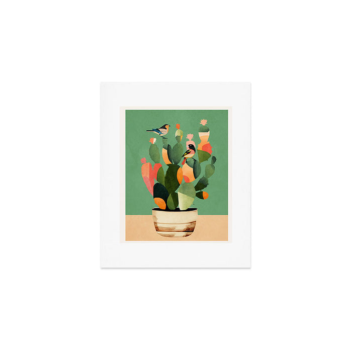 Cactus & Birds 3 Art Print Gallery Image 1