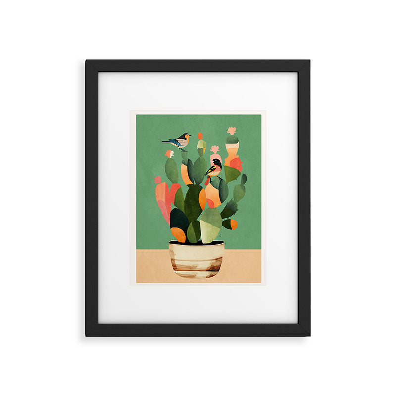 Cactus & Birds 3 Framed Art Print Gallery Image 5