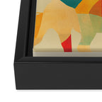 Colorful Abstract Horses 1 Framed Canvas Print Gallery Image 3