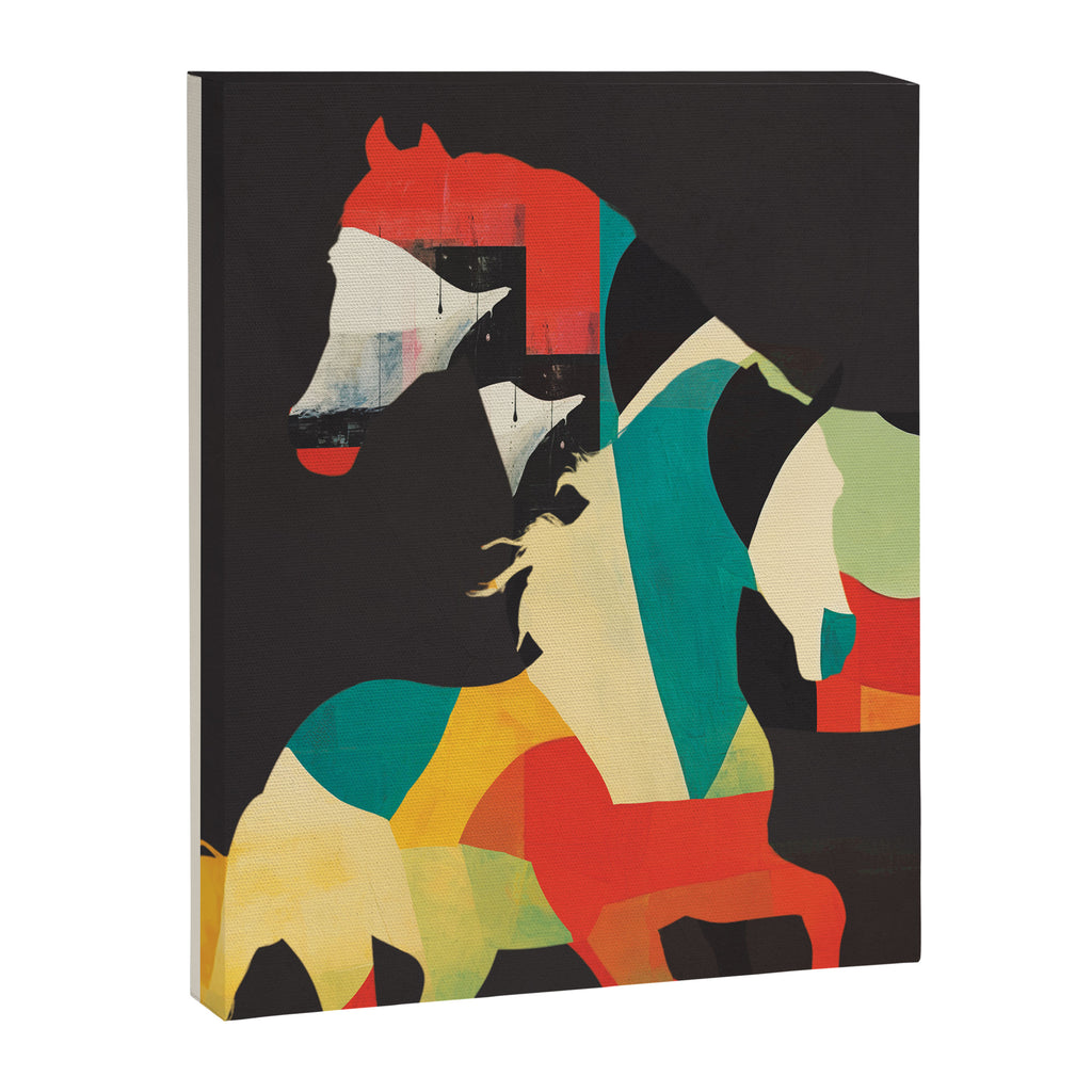 Colorful Abstract Horses 2 Canvas Print Gallery Image 6