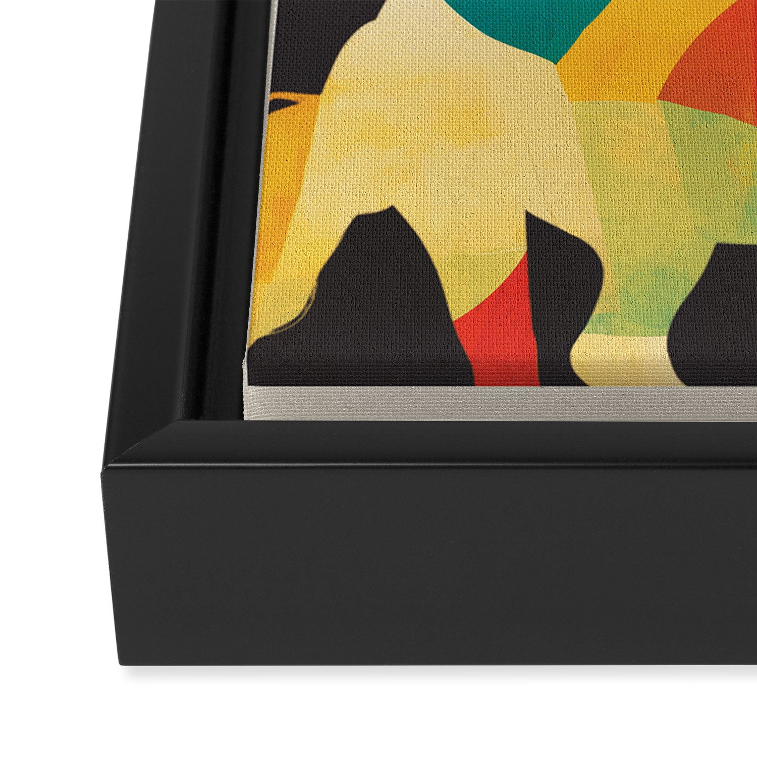 Colorful Abstract Horses 2 Framed Canvas Print Gallery Image 3