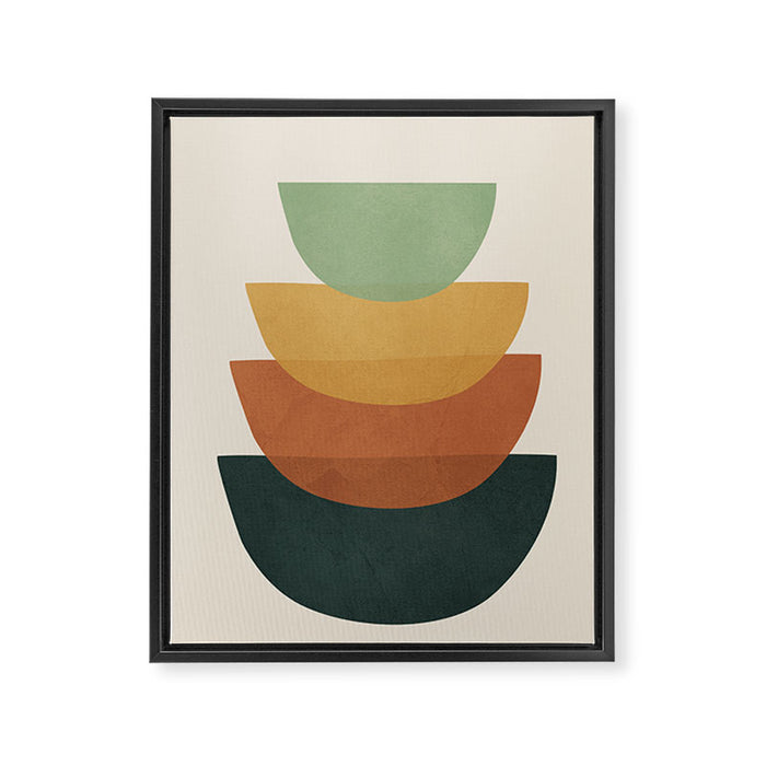 Colorful Abstract Shapes 1 Framed Canvas Print Gallery Image 1