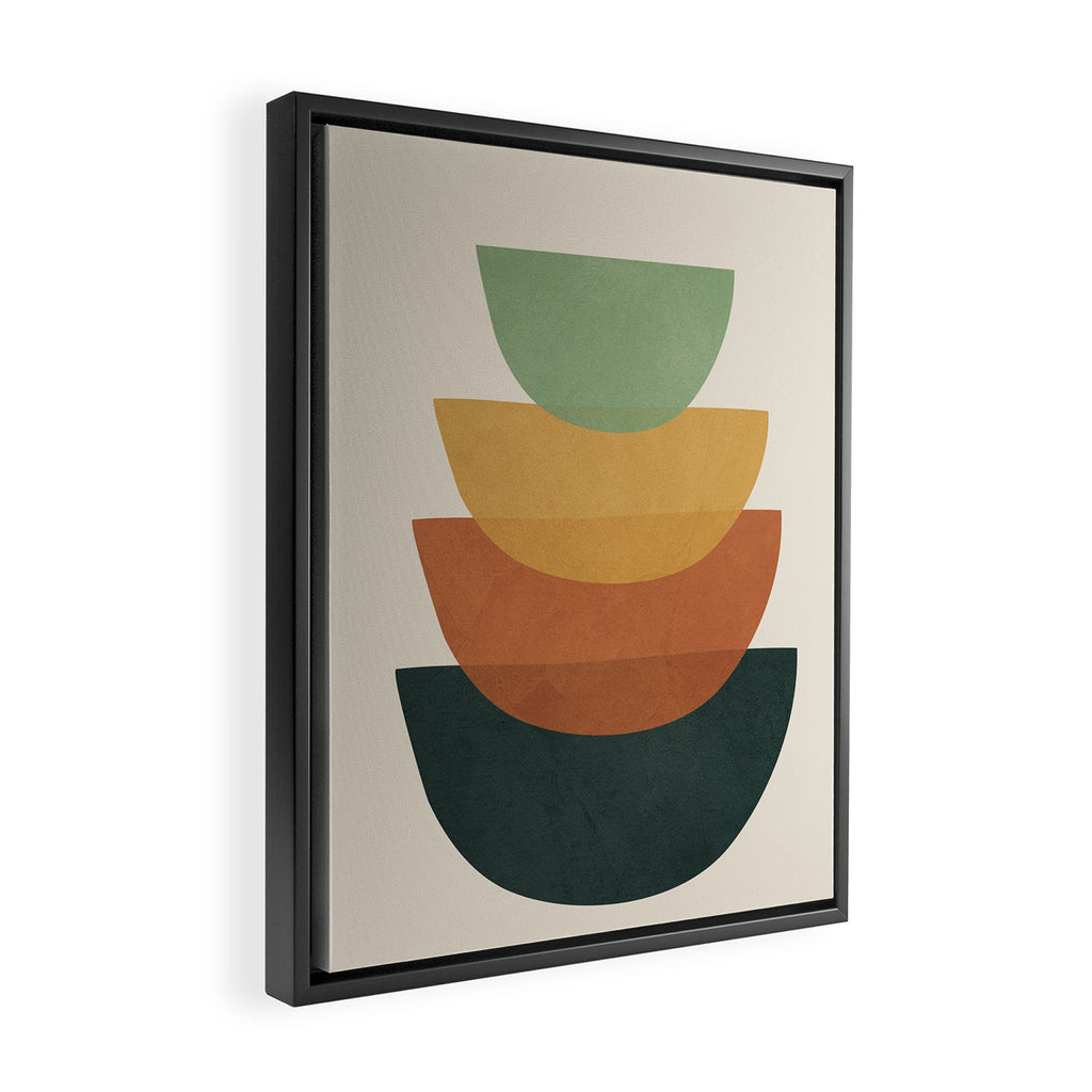 Colorful Abstract Shapes 1 Framed Canvas Print Gallery Image 2
