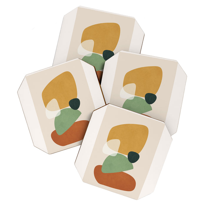 Colorful Abstract Shapes 5 Coaster Gallery Image 1