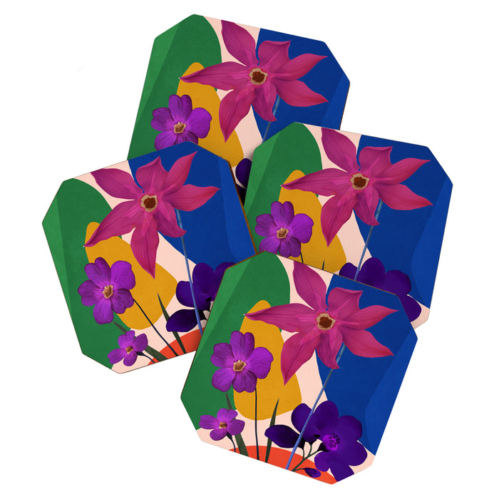 Colorful Bloomscape 1 Coaster Gallery Image 1