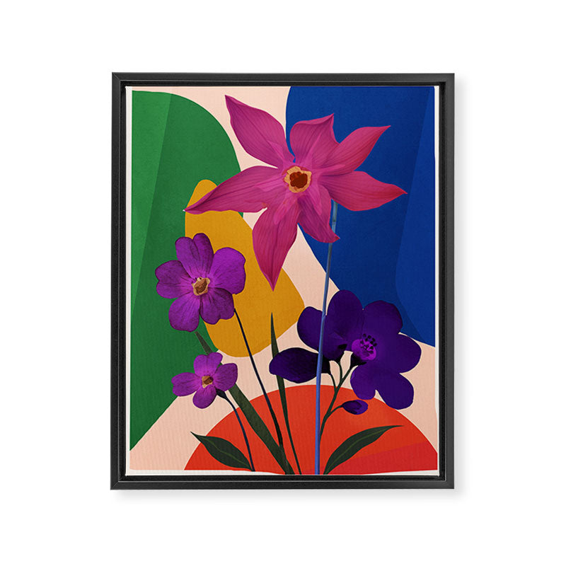 Colorful Bloomscape 1 Framed Canvas Print Gallery Image 8
